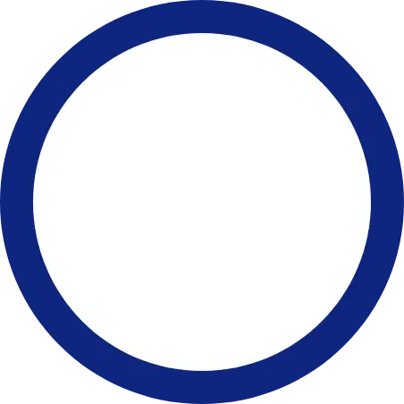 Cercle bleu sur fond blanc