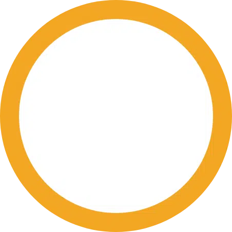 Cercle orange sur fond blanc